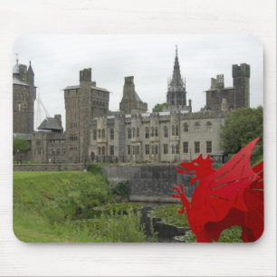 Europa, Wales, Cardiff. Cardiff Castle. Walisisch  Mousepad