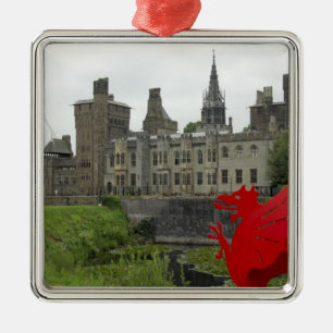 Europa, Wales, Cardiff. Cardiff Castle. Walisisch Silbernes Ornament