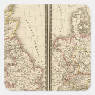Europa - ZentralEngland Quadratischer Aufkleber