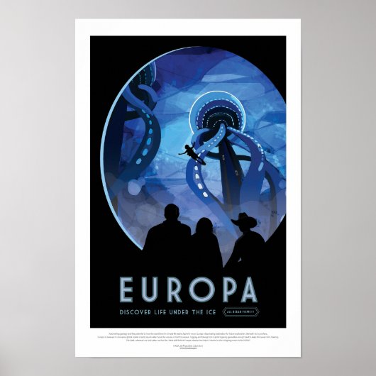 Europa | Zukunftsvisionen der NASA Poster (Vorne)
