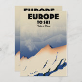 Europa zum Skifahren "Flugzeug nehmen" Zwei-Tonen- (Vorne/Hinten)