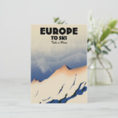 Europa zum Skifahren "Flugzeug nehmen" Zwei-Tonen- (Stehend Vorderseite)