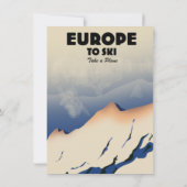 Europa zum Skifahren "Flugzeug nehmen" Zwei-Tonen- (Rückseite)