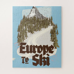 Europa zum Skifahren Puzzle