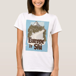 Europa zum Skifahren T-Shirt