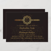 Europäische Elegance Abschluss Einladung (Vorne/Hinten)