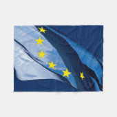 Europäische Flagge Fleecedecke (Vorderseite (Horizontal))