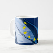 Europäische Flagge Kaffeetasse (Vorderseite Links)