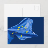 Europäische Flagge Postkarte (Vorne/Hinten)