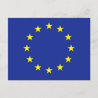 Europäische Flagge Postkarte