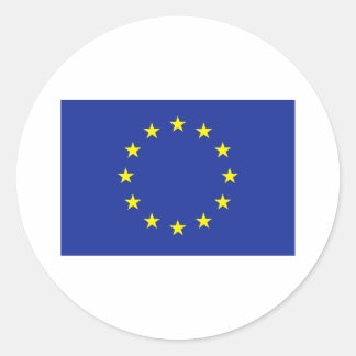 Europäische Flagge Runder Aufkleber