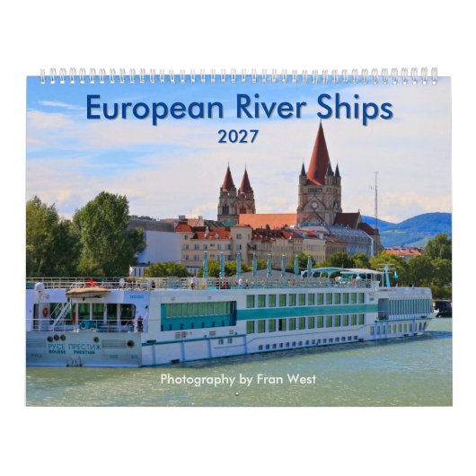 Europäische Flussschiffe 2027 Kalender (Titelbild)