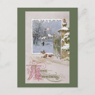 Europäische Gewänder am Tor zum Dorf Postkarte