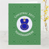 Europäische Gewerkschaft: Angel-Weihnachtsflagge P Karte (Gelbe Blume)