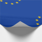 Europäische Gewerkschaft Blau mit goldenen Sternen Geschenkpapier (Ecke)
