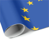 Europäische Gewerkschaft Blau mit goldenen Sternen Geschenkpapier (Rolleneckpunkt)