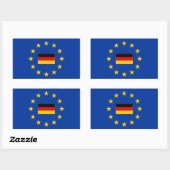Europäische Gewerkschaft Deutschland Rechteck-Aufk Rechteckiger Aufkleber (Blatt)
