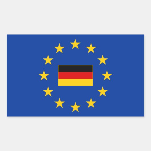 Europäische Gewerkschaft Deutschland Rechteck-Aufk Rechteckiger Aufkleber (Vorderseite)