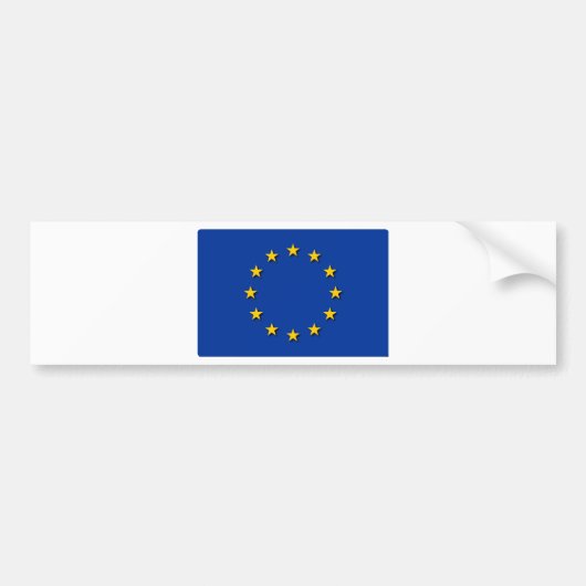 Europäische Gewerkschaft/EU-Flagge Autoaufkleber (Vorne)