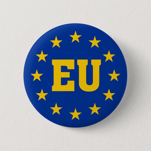 Europäische Gewerkschaft, EU-Flagge Button (Vorderseite)