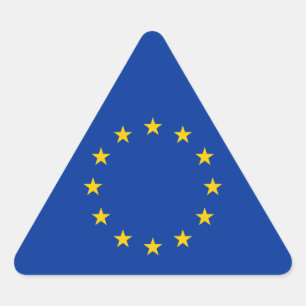 Europäische Gewerkschaft - EU-Flagge Dreieckiger Aufkleber