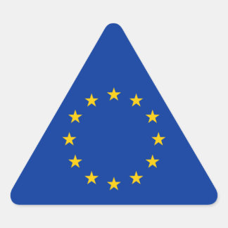 Europäische Gewerkschaft - EU-Flagge Dreieckiger Aufkleber