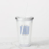 Europäische Gewerkschaft EU-Flagge Euro-Stolz-Brau Acryltrinkbecher (Rückseite)