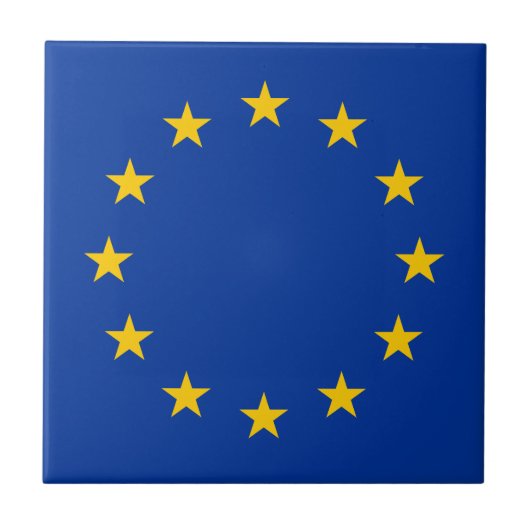 Europäische Gewerkschaft EU-Flagge Fliese (Vorderseite)