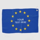Europäische Gewerkschaft EU-Flagge personalisiert Golfhandtuch (Horizontal)