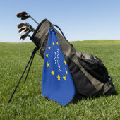 Europäische Gewerkschaft EU-Flagge personalisiert Golfhandtuch (Gras)