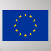 Europäische Gewerkschaft EU-Flagge Poster (Vorne)