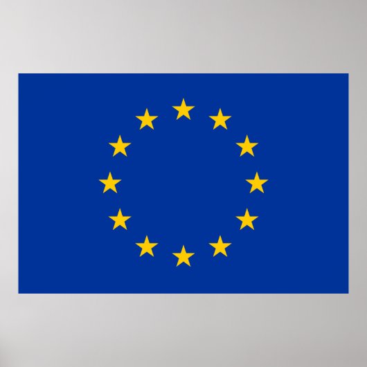 Europäische Gewerkschaft EU-Flagge Poster (Vorne)