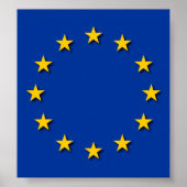 Europäische Gewerkschaft/EU-Flagge Poster (Vorne)