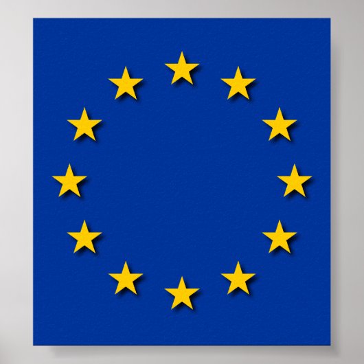 Europäische Gewerkschaft/EU-Flagge Poster (Vorne)