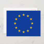 Europäische Gewerkschaft EU-Flagge Postkarte (Vorne/Hinten)