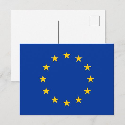 Europäische Gewerkschaft EU-Flagge Postkarte (Vorne/Hinten)