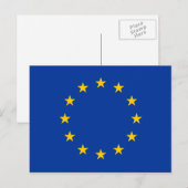 Europäische Gewerkschaft - EU-Flagge Postkarte (Vorne/Hinten)