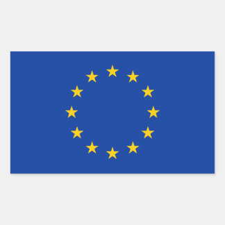 Europäische Gewerkschaft - EU-Flagge Rechteckiger Aufkleber