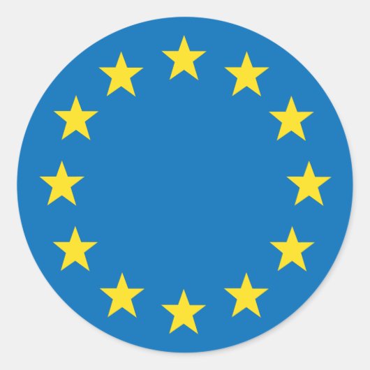 Europäische Gewerkschaft EU-Flagge Runder Aufkleber (Vorderseite)