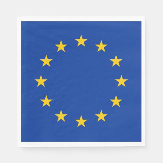 Europäische Gewerkschaft EU-Flagge Serviette (Vorderseite)