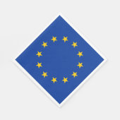 Europäische Gewerkschaft EU-Flagge Serviette (Ecke)