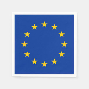Europäische Gewerkschaft EU-Flagge Serviette