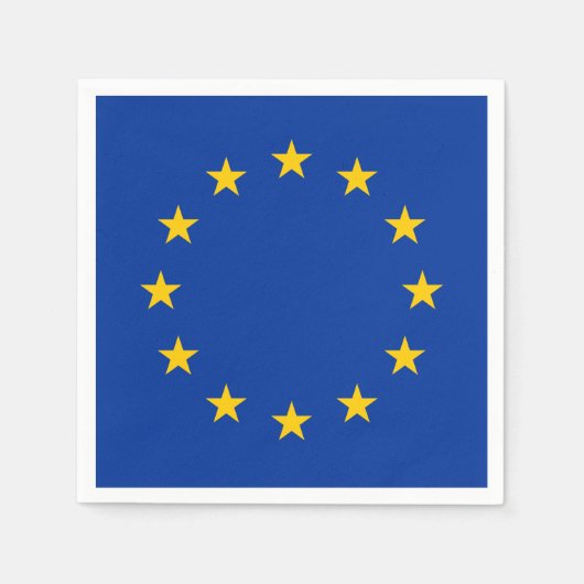 Europäische Gewerkschaft EU-Flagge Serviette (Vorderseite)