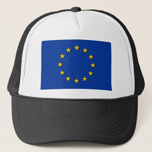 Europäische Gewerkschaft/EU-Flagge Truckerkappe (Vorderseite)