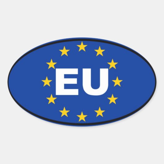 Europäische Gewerkschaft - EU Ovaler Aufkleber (Vorderseite)