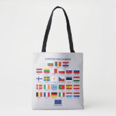 Europäische Gewerkschaft Flaggen der EU-Länder auf Tasche (Vorderseite)