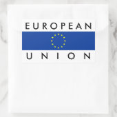 Europäische Gewerkschaft - Flaggennationensymbol Rechteckiger Aufkleber (Tasche)