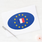 Europäische Gewerkschaft Frankreich Oval Sticker (Umschlag)