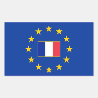 Europäische Gewerkschaft Frankreich Rechteck Stick Rechteckiger Aufkleber