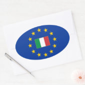 Europäische Gewerkschaft Italien Oval Sticker (Umschlag)